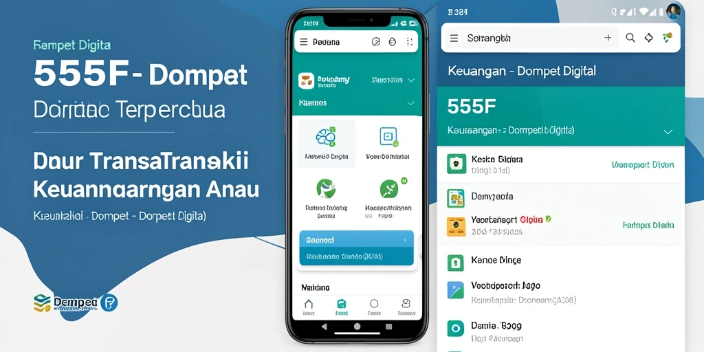 Antarmuka aplikasi 555F yang intuitif dan modern.