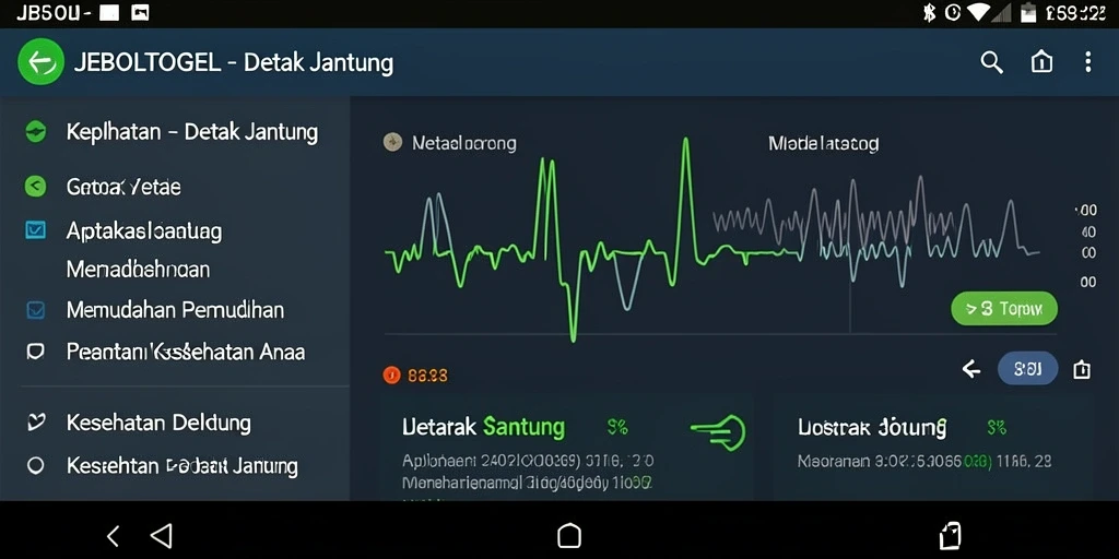 Antarmuka JEBOLTOGEL yang menampilkan fungsi Detak Jantung.