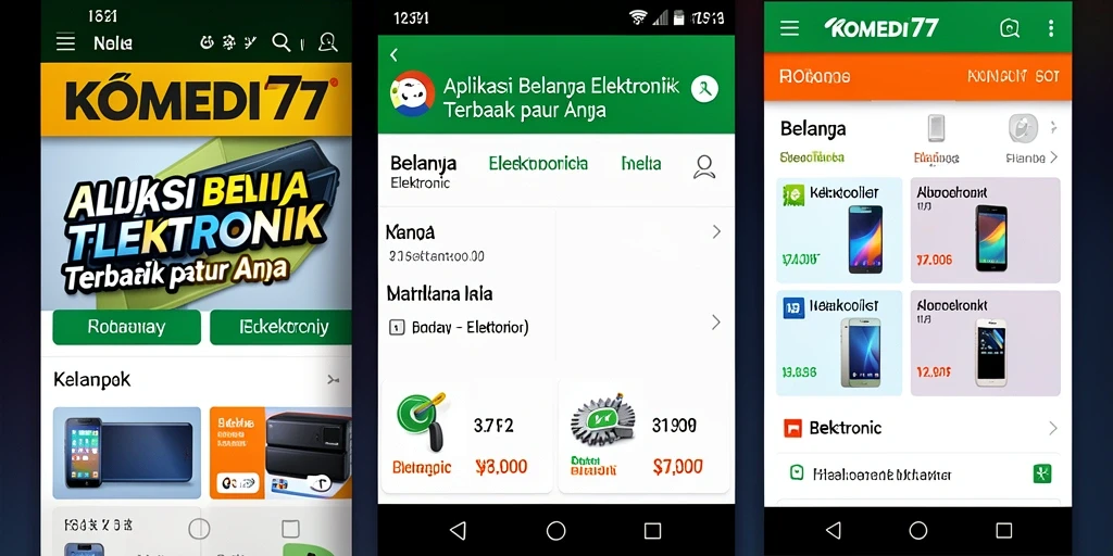 Tampilan antarmuka aplikasi KOMEDI77 yang menarik dan fungsional.