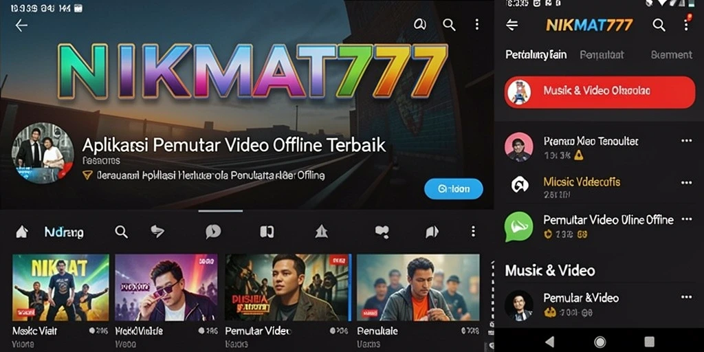 Antarmuka intuitif NIKMAT777 untuk pemutar video offline.