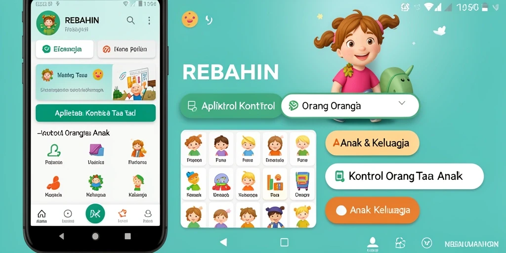 Antarmuka pengguna yang intuitif dan mudah untuk kontrol orang tua.
