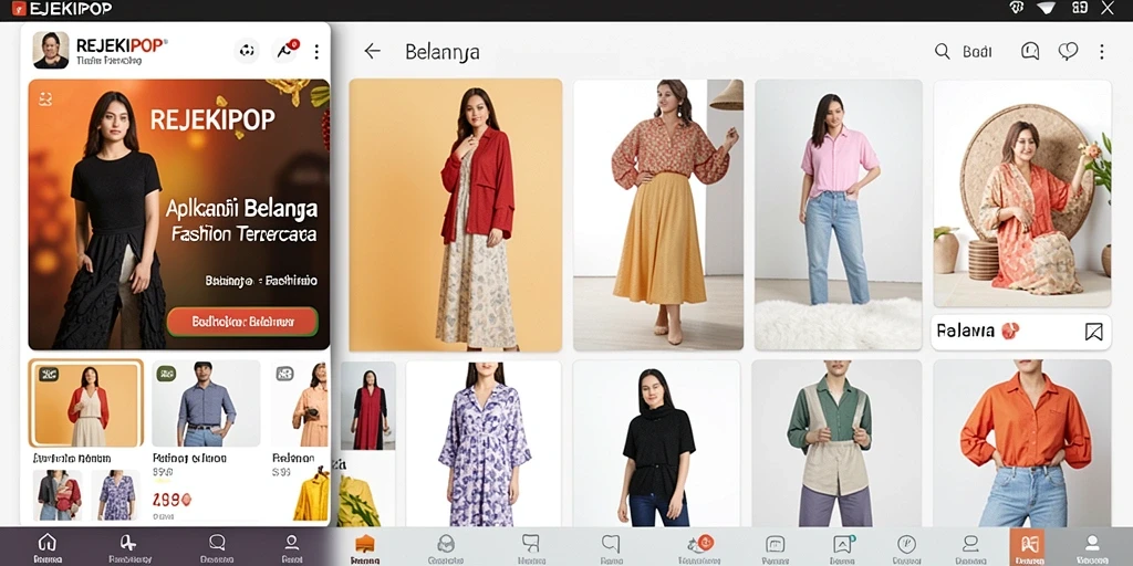 Antarmuka pengguna REJEKIPOP yang modern dan intuitif.